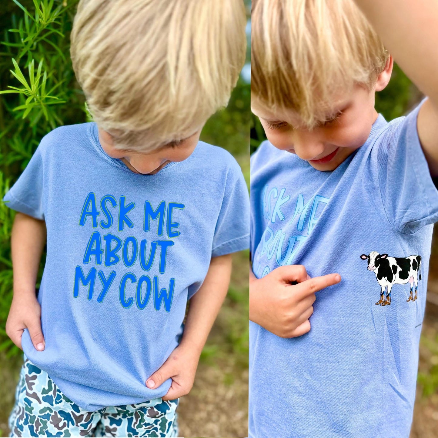 Ask me about my cow boys tee