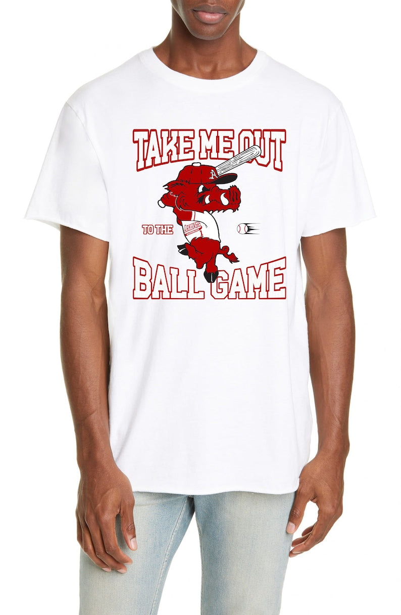 Arkansas- take me out to the ballgame tee