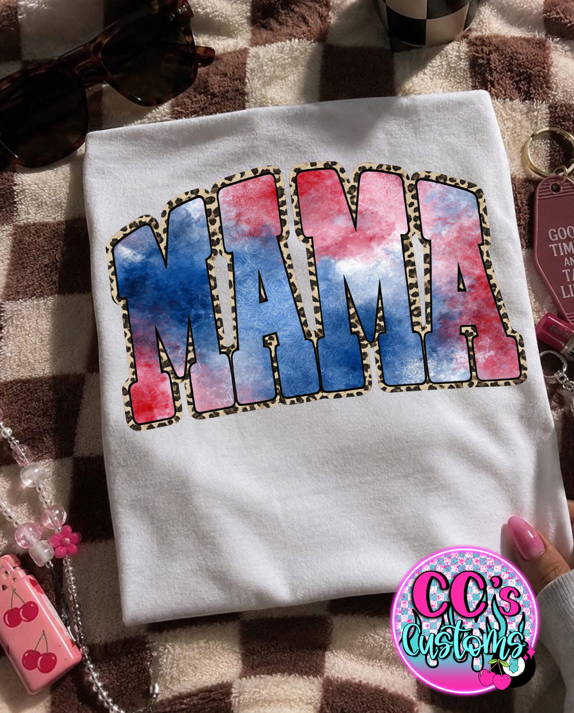 Mama 4th of July tee