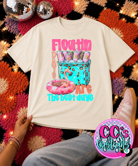 Floatin’ days are the best days off white tee