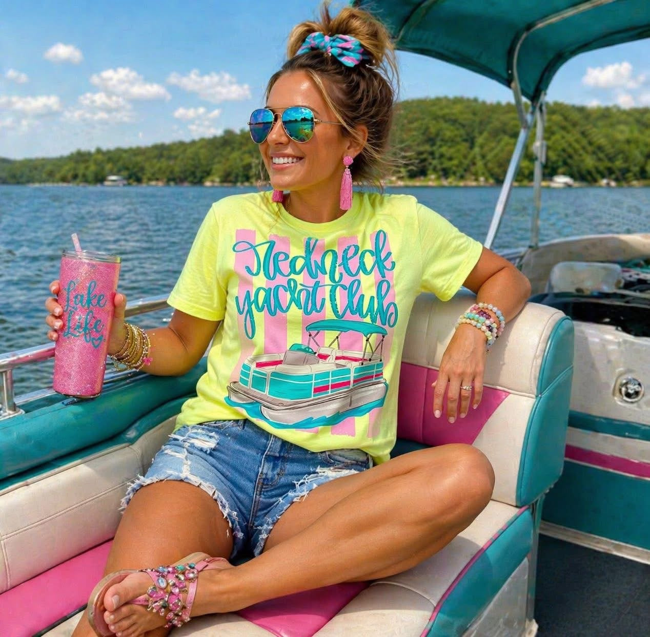 Redneck yacht club neon yellow CC