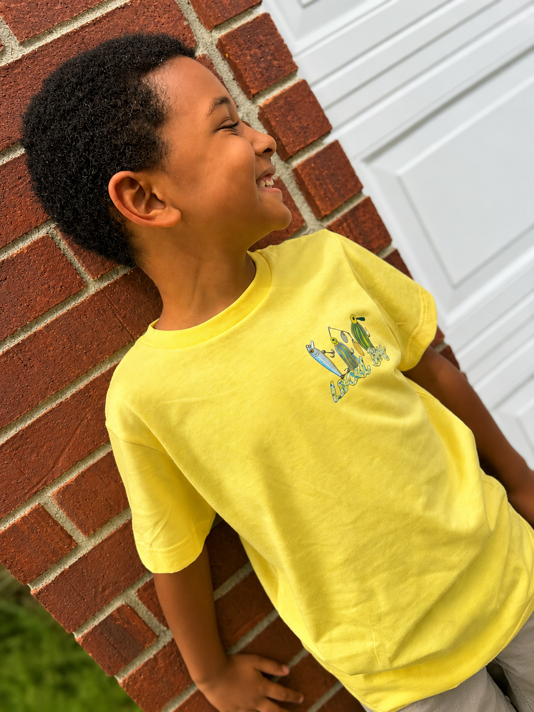Local boy fishing tee