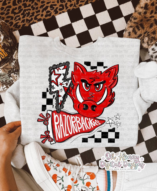 Razorback tshirt OR crew