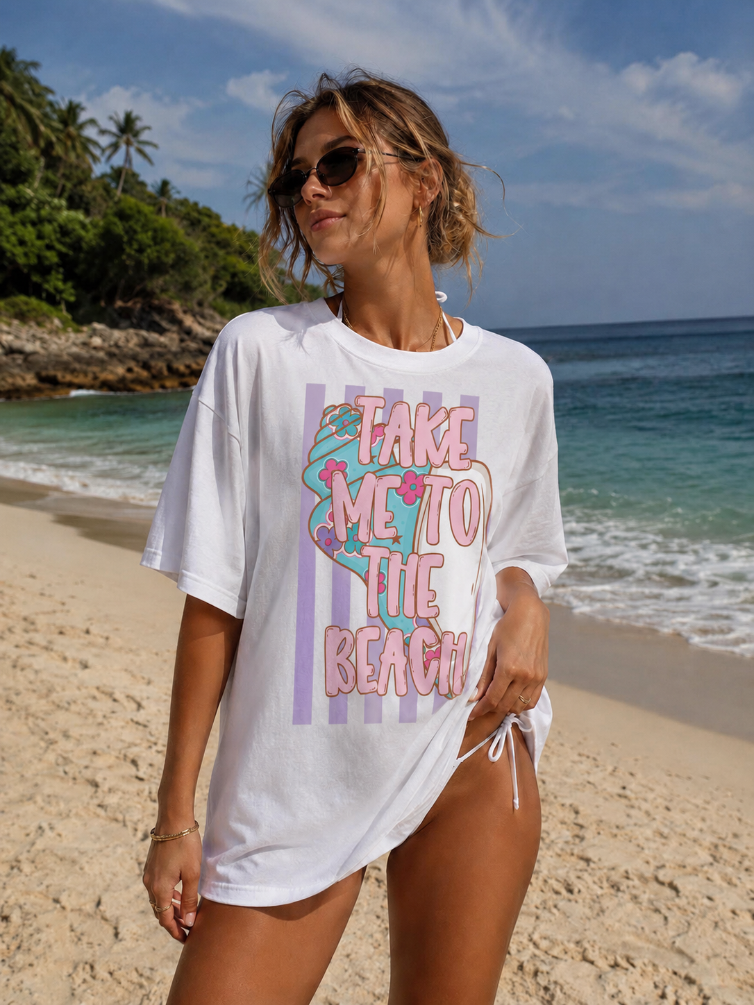 Take me to the beach tee